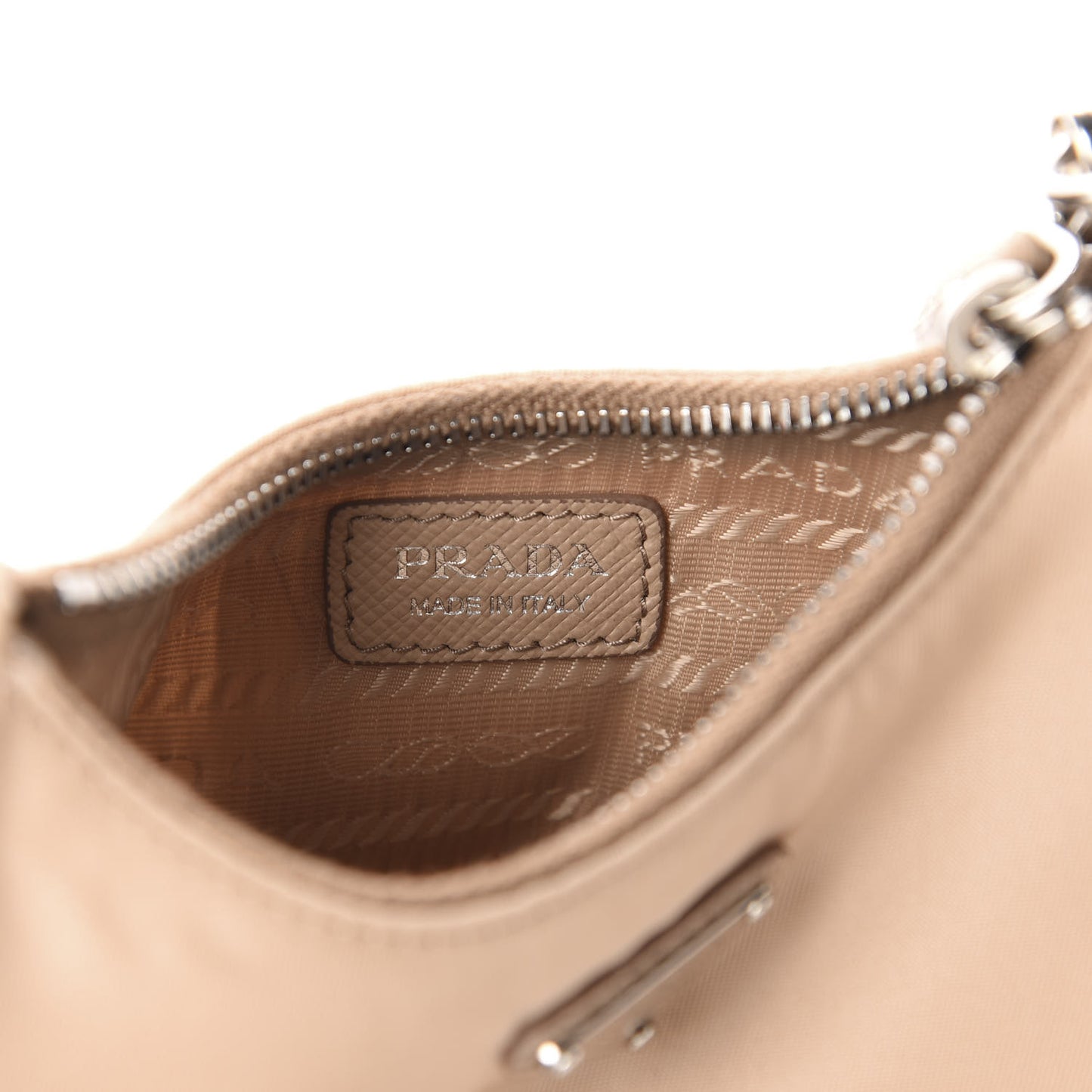 Tessuto Nylon Saffiano Mini Re-Edition 2000 Shoulder Bag Cammeo