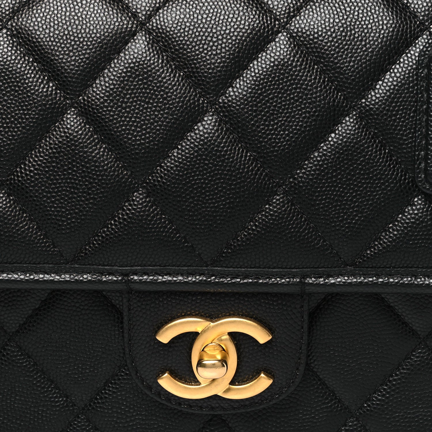Chanel Caviar Quilted School Memory Small Top Handle Flap Black 8 of 11