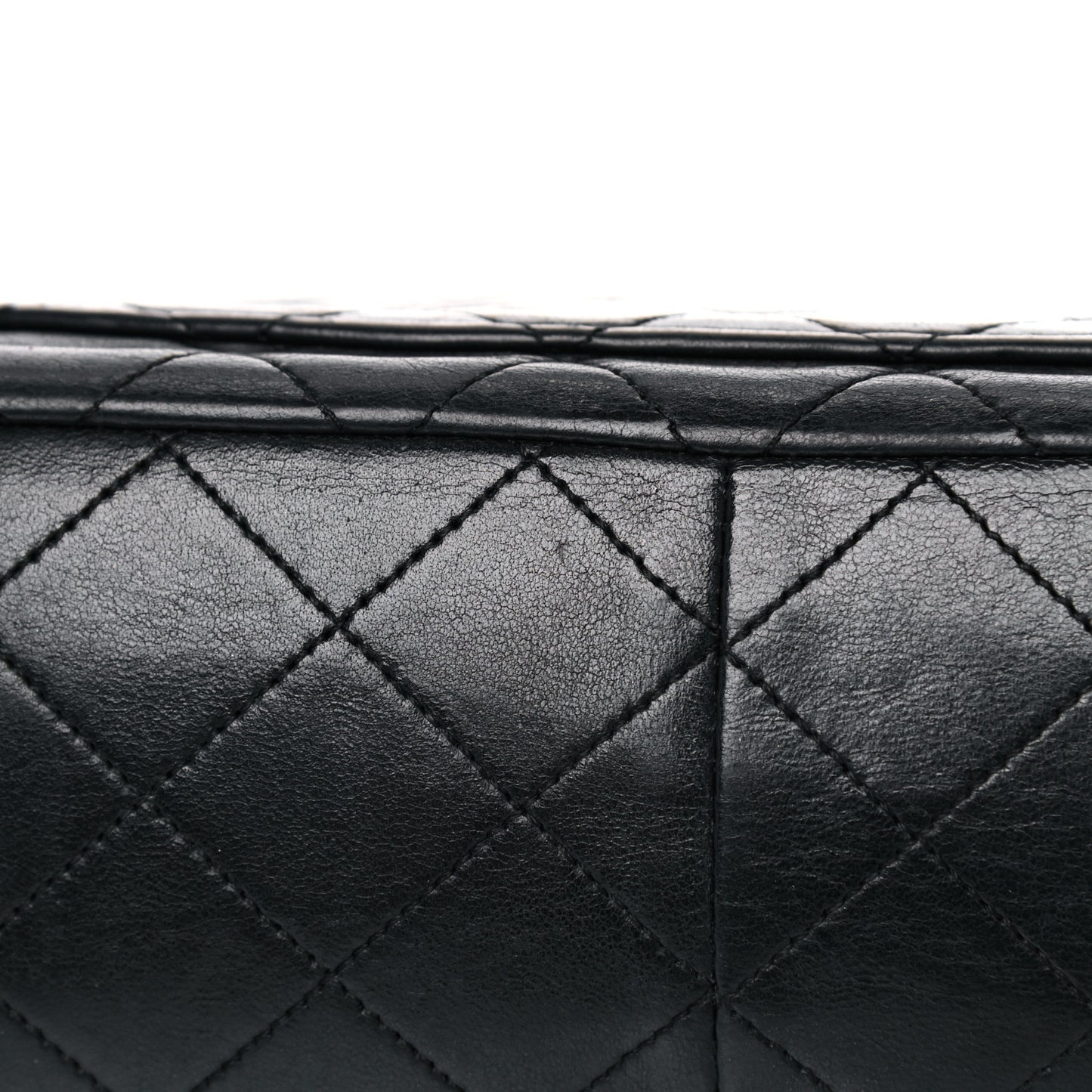 Lambskin Quilted Medium Single Flap Black