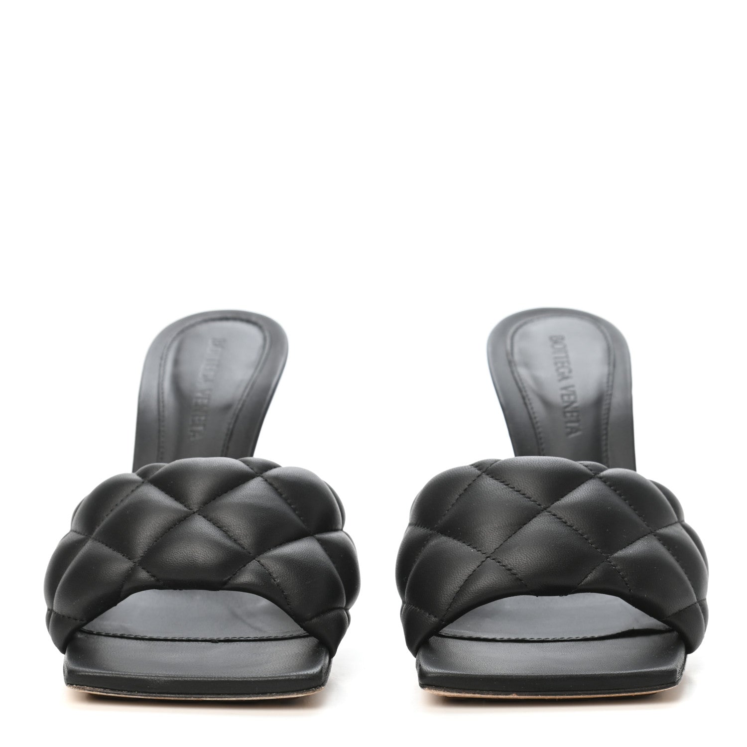 Bottega Veneta Nappa Matelasse Padded Mule Sandals 35 Black 2 of 8