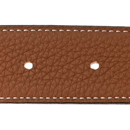 Hermes Box Togo 32mm Martelee Constance Belt 85 34 Black Gold 12 of 12