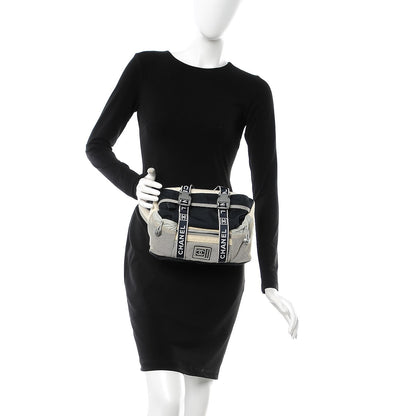 Chanel Nylon Mesh Sport Belt Bag Navy White 2 of 9