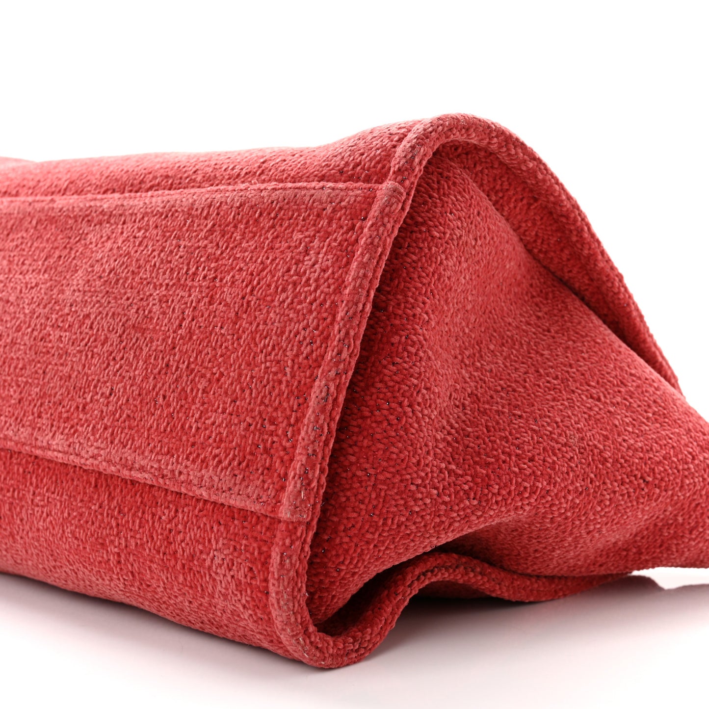 Lurex Boucle Medium Deauville Tote Red