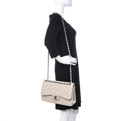 Chanel Metallic Lambskin Quilted Jumbo Double Flap Pale Gold 2 of 14