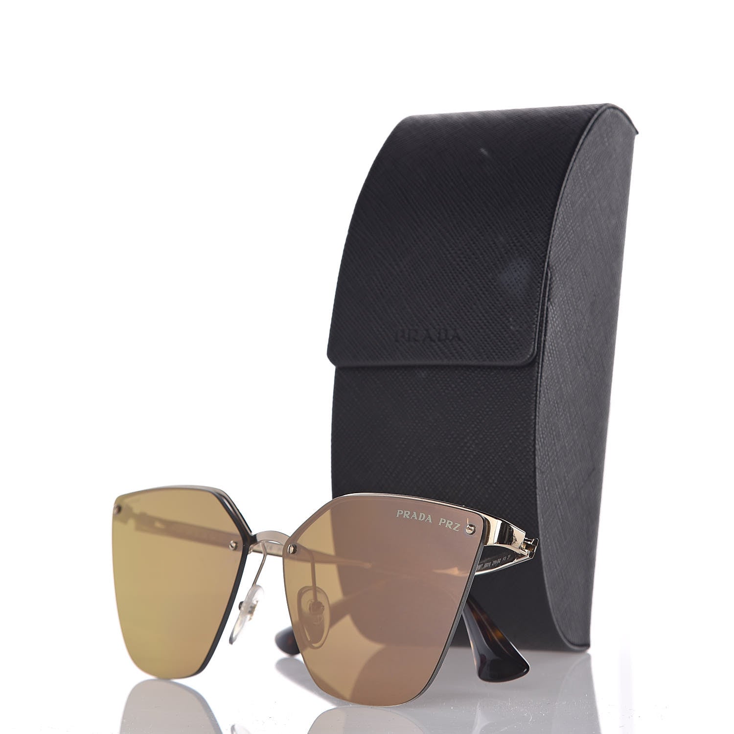Prada Cat Eye Sunglasses SPR 68T Gold 7 of 7