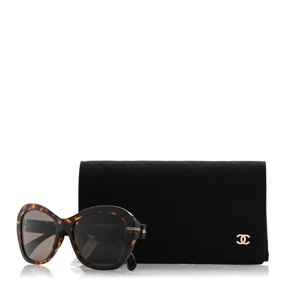 Chanel Acetate Polarized CC Butterfly Sunglasses 5510 Dark Tortoise Dark Tortoise 8 of 8