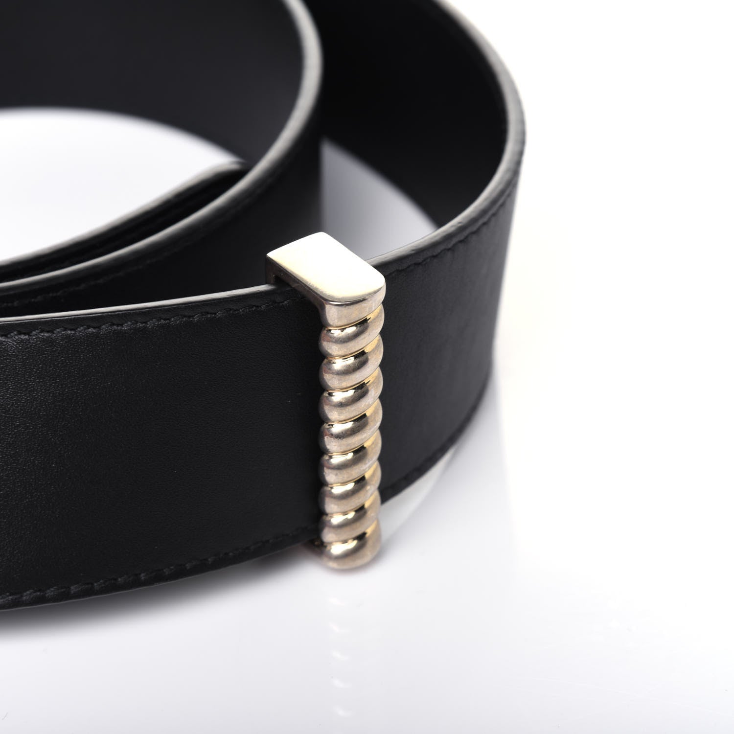 Gucci Moon Calfskin Torchon Double G 40mm Belt 80 32 Black 6 of 8