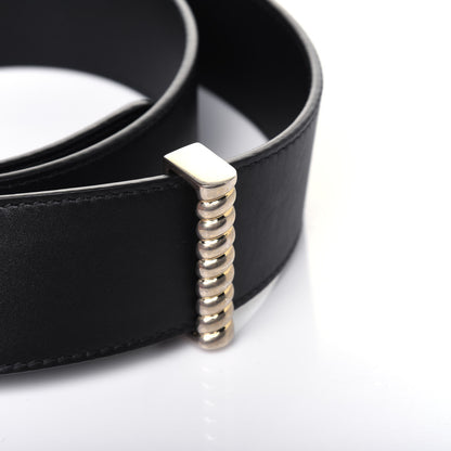 Gucci Moon Calfskin Torchon Double G 40mm Belt 80 32 Black 6 of 8