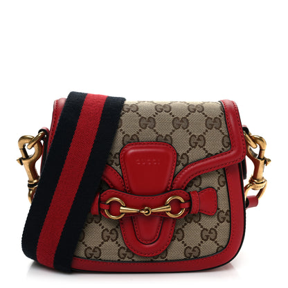 Gucci Monogram Ruinart Calfskin Small Lady Web Shoulder Bag Beige Ebony Hibiscus Red 1 of 10