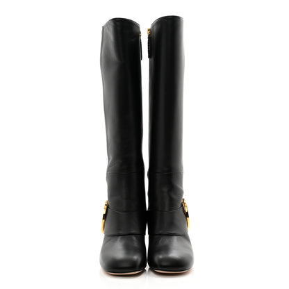 Gucci Nappa GG Blondie 55mm Knee High Boots 36 Black 2 of 11