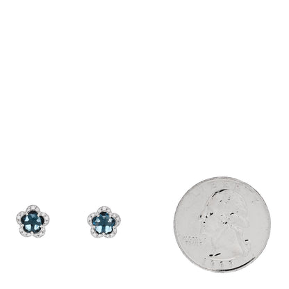 Pasquale Bruni 18K White Gold Diamond Blue Topaz Figlia Dei Fiori Earrings 2 of 5