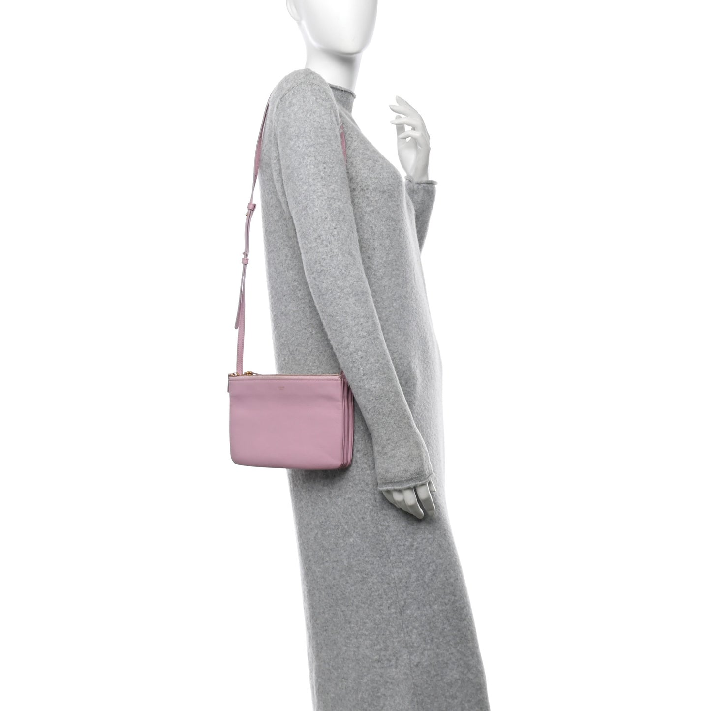 Lambskin Small Trio Crossbody Bag Pink