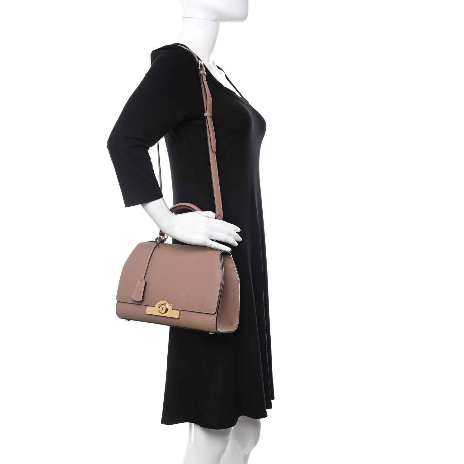 Moynat Taurillon Blush Rejane PM Desert Rose 2 of 9