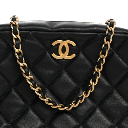 Chanel Lambskin Quilted CC Pearl Crush Camera Case Black 8 of 10