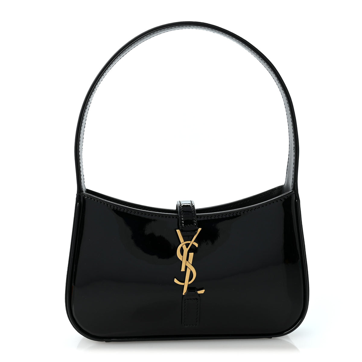 Saint Laurent Patent Le 5 A 7 Mini Hobo Black 1 of 8