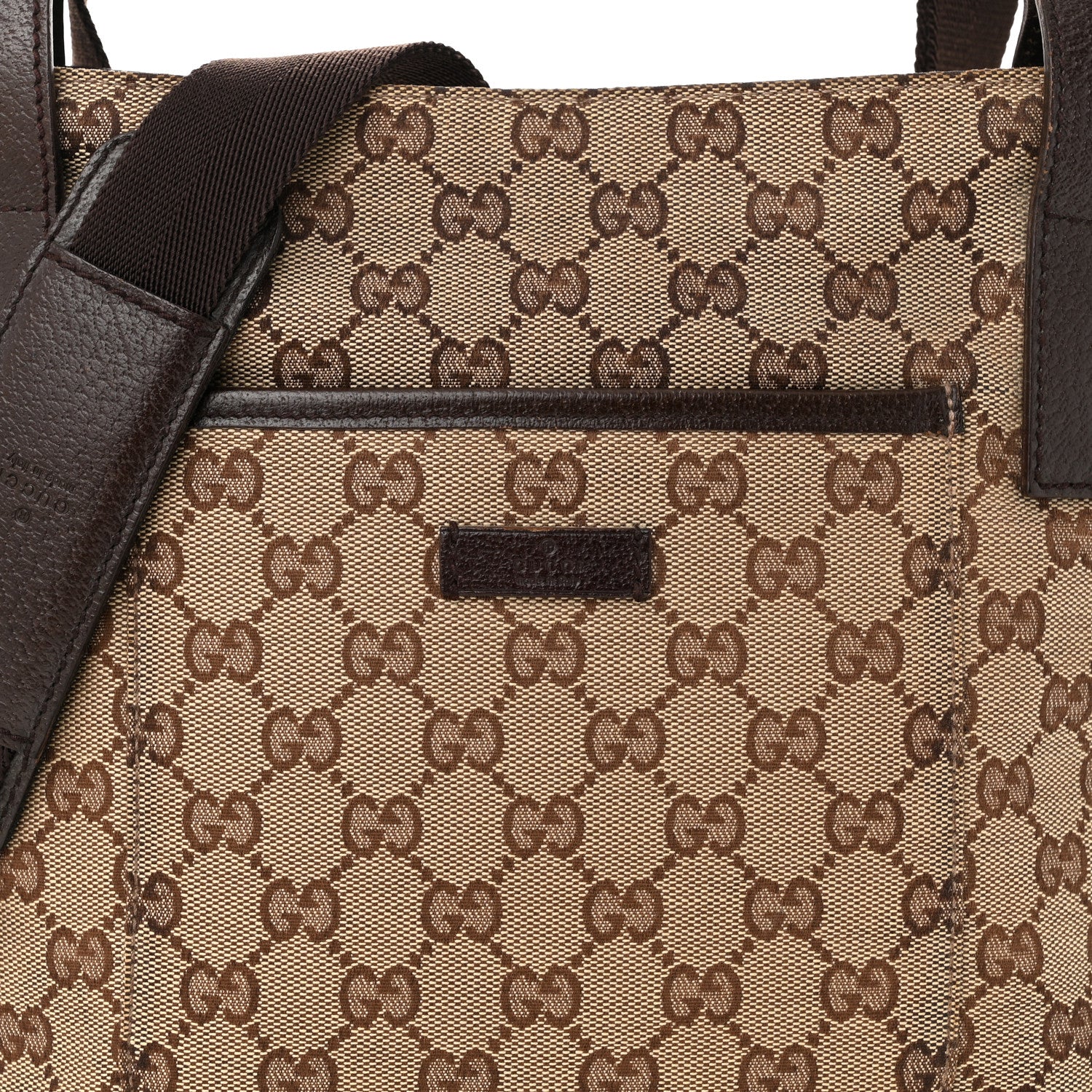 Gucci Monogram Flat Messenger Bag Dark Brown 8 of 11