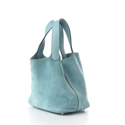 Hermes Veau Doblis Swift Picotin Lock Touch 18 PM Bleu Atoll 3 of 14