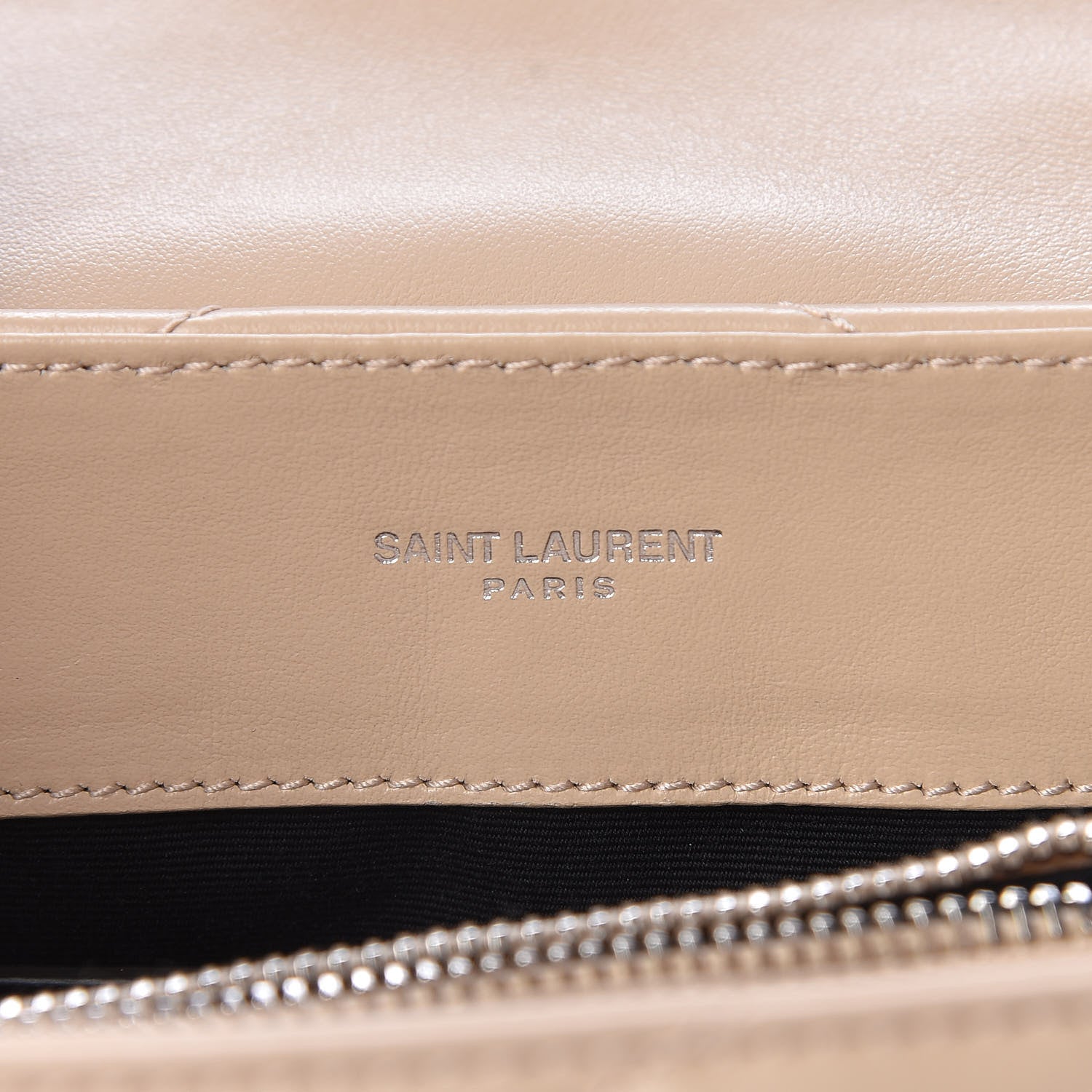 Saint Laurent Calfskin Y Quilted Monogram Small Loulou Chain Satchel Dark Beige 6 of 12