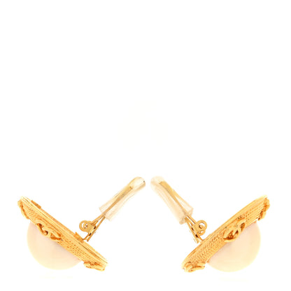 Chanel Pearl CC Clip On Earrings Gold 3 of 5