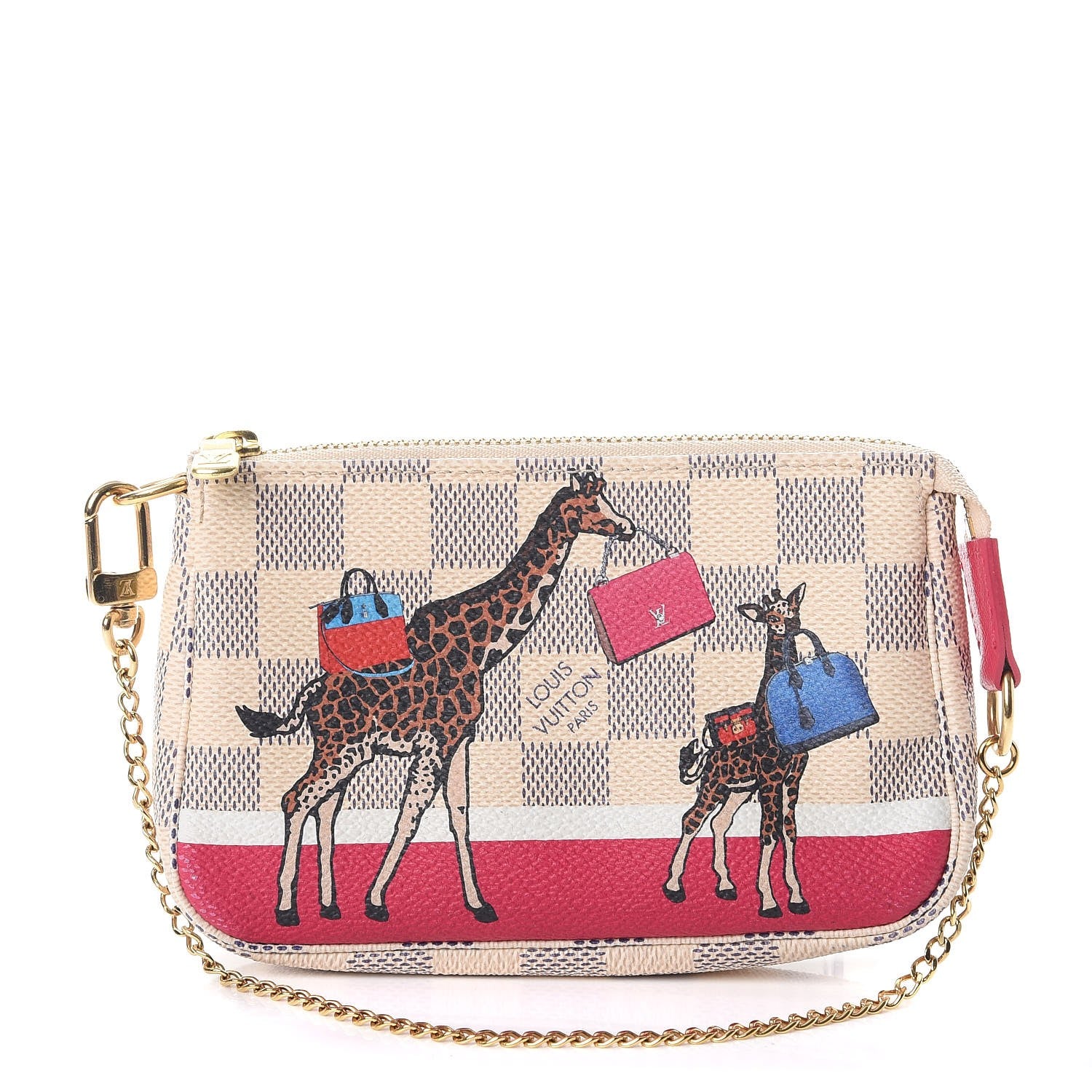 Louis Vuitton Damier Azur 2017 Christmas Animation Mini Pochette Accessories 1 of 8