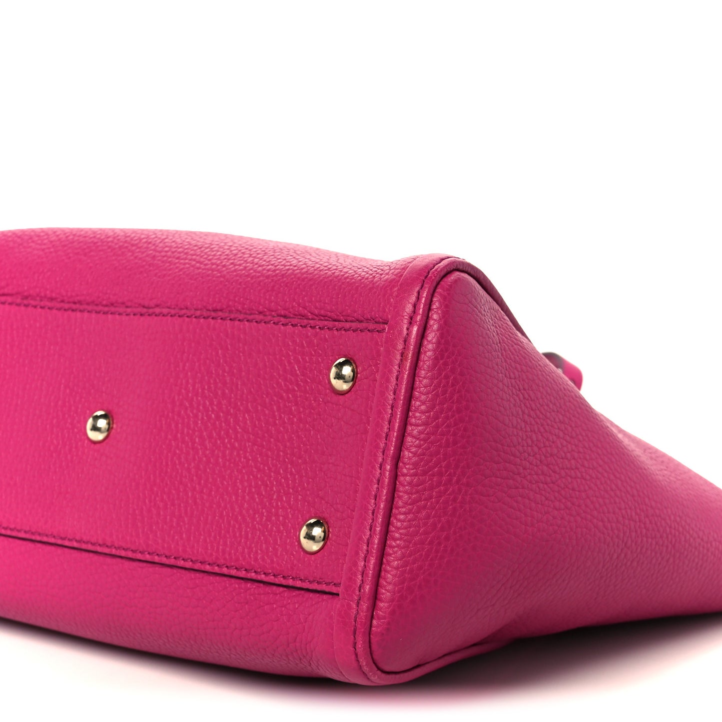 Pebbled Calfskin Small Soho Top Handle Bag Bright Bougainvillea