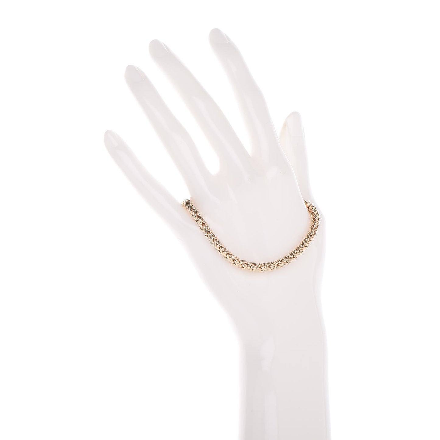14K Yellow Gold 4mm Russian Weave Braid Bracelet