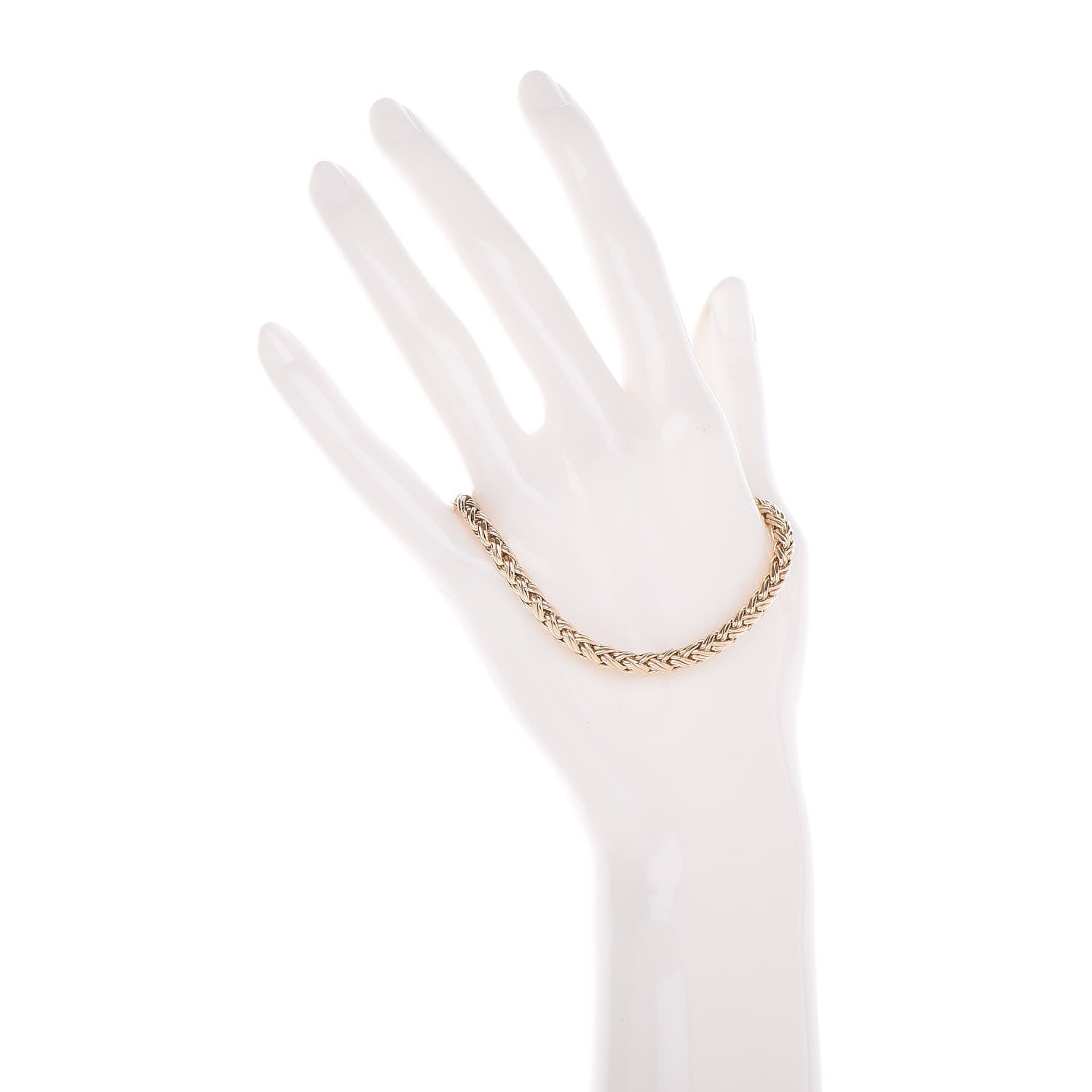 Tiffany 14K Yellow Gold 4mm Russian Weave Braid Bracelet 2 of 7