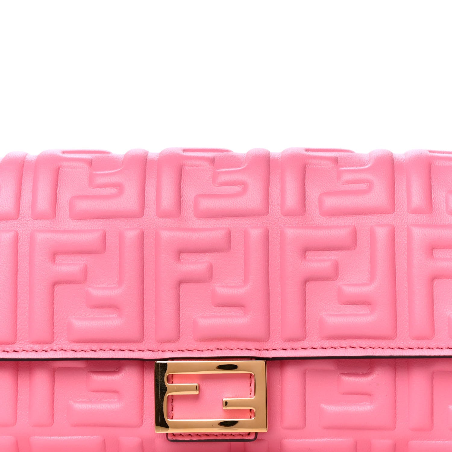Fendi Nappa Matisse FF Embossed Continental Wallet Pink 8 of 12