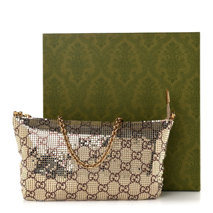 Gucci Metallic Mesh GG Evening Bag Gold Brown 11 of 11