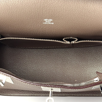 Hermes Taurillon Clemence Jypsiere 28 Etoupe 5 of 8