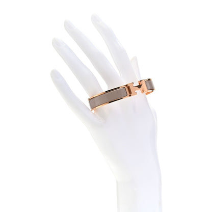 Hermes Enamel Narrow Clic Clac H Bracelet GM Marron Glace 2 of 5