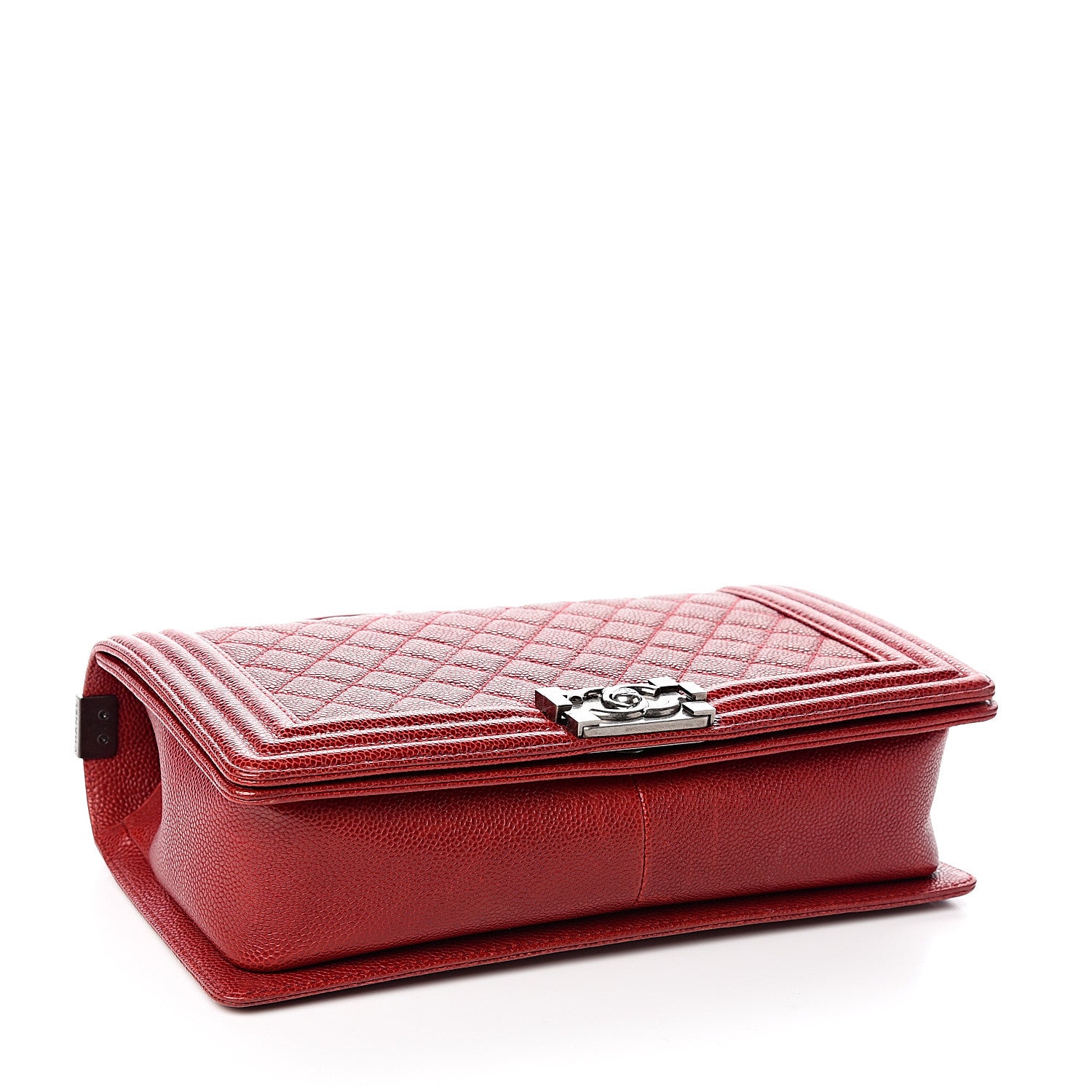 Chanel Caviar Quilted New Medium Boy Flap Dark Red 3 of 10