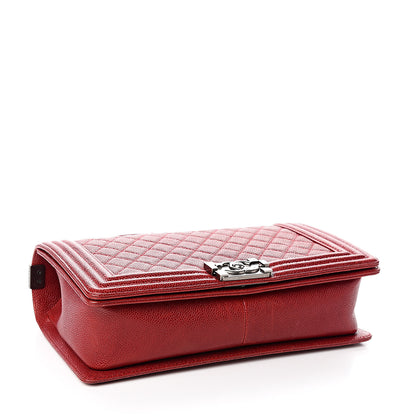 Chanel Caviar Quilted New Medium Boy Flap Dark Red 3 of 10