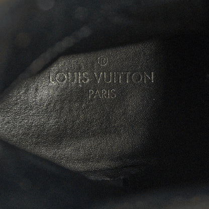 Louis Vuitton Suede Calfskin Monogram Laureate Platform Desert Boots 36 Black 7 of 8