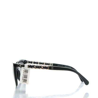 Chanel Cat Eye Chain Polarized Sunglasses 5260-Q Black 2 of 6