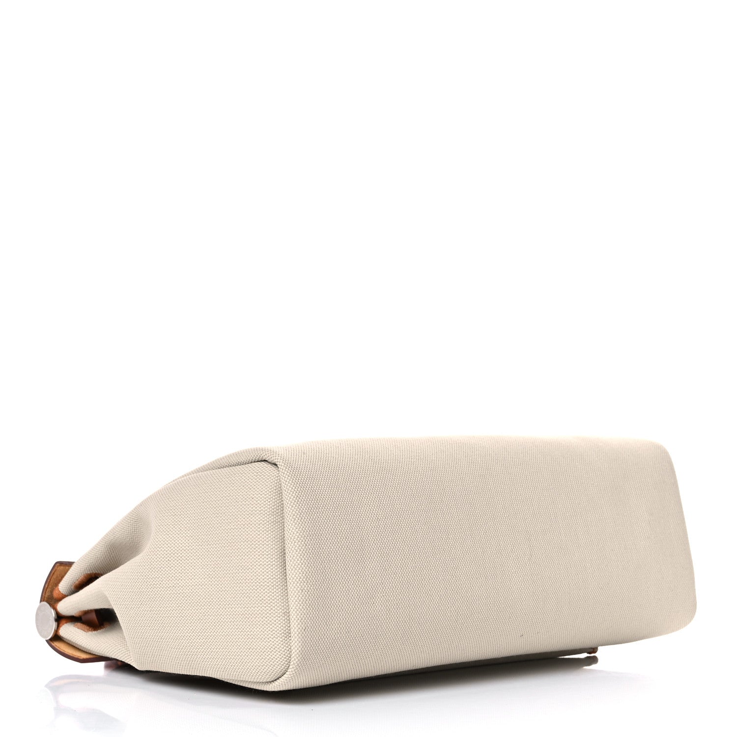 Hermes Military Toile Vache Hunter Herbag Zip Retourne 31 PM Beton Naturel Fauve Cuivre 4 of 10