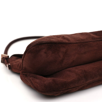 Fendi Suede Baguette Shoulder Bag Brown 8 of 10