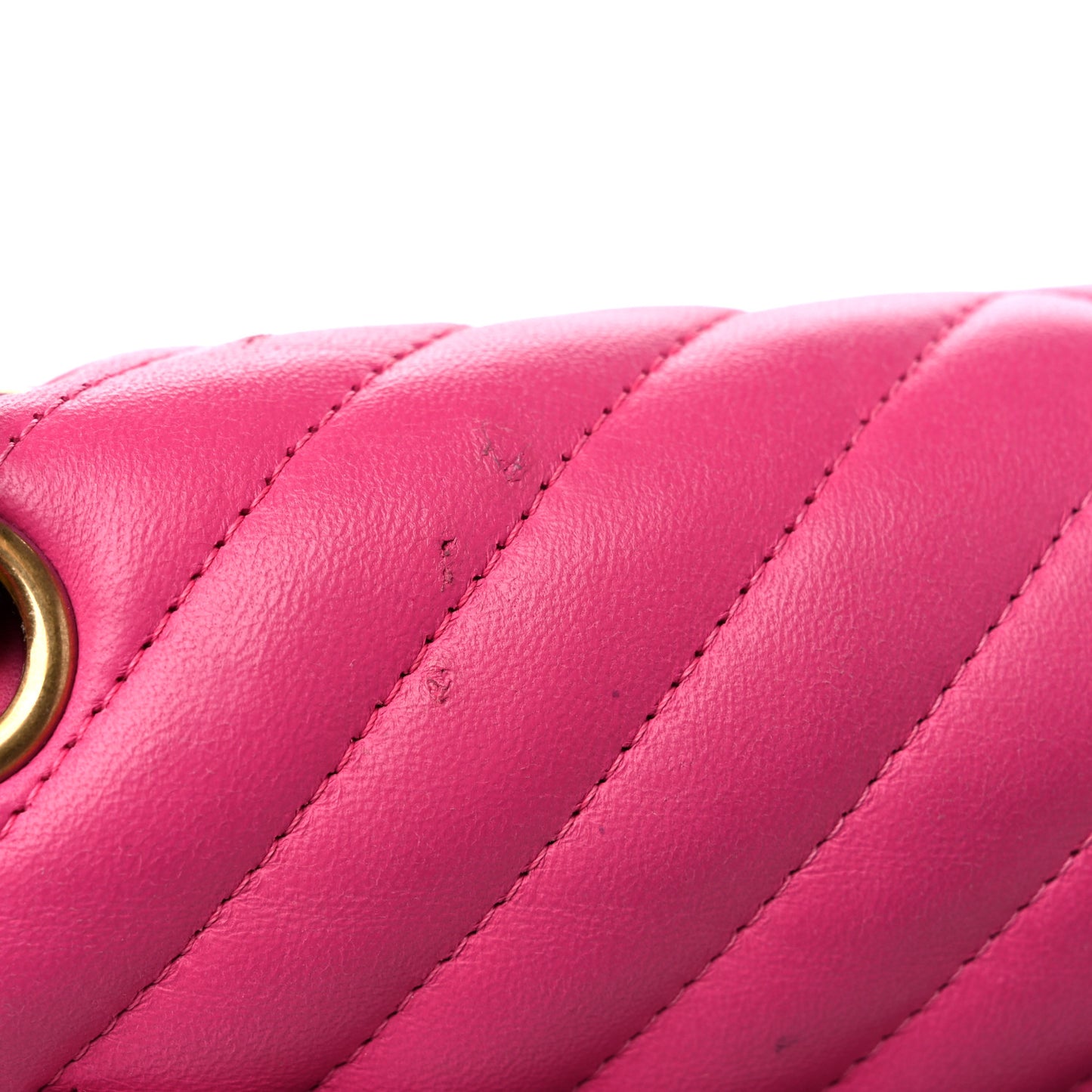 Lambskin Chevron Quilted Medium Double Flap Pink