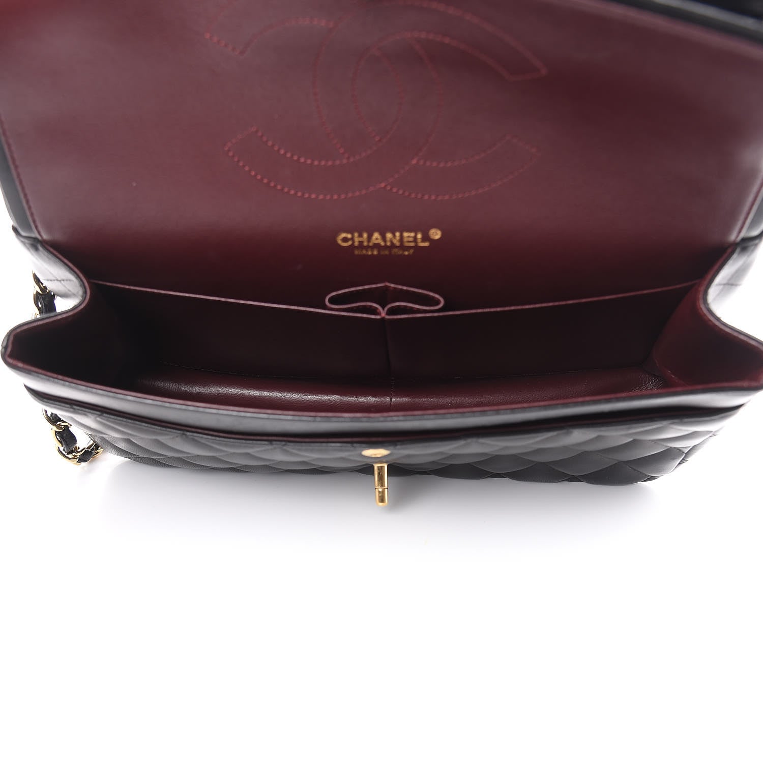 Chanel Lambskin Quilted Jumbo Double Flap Black 5 of 14