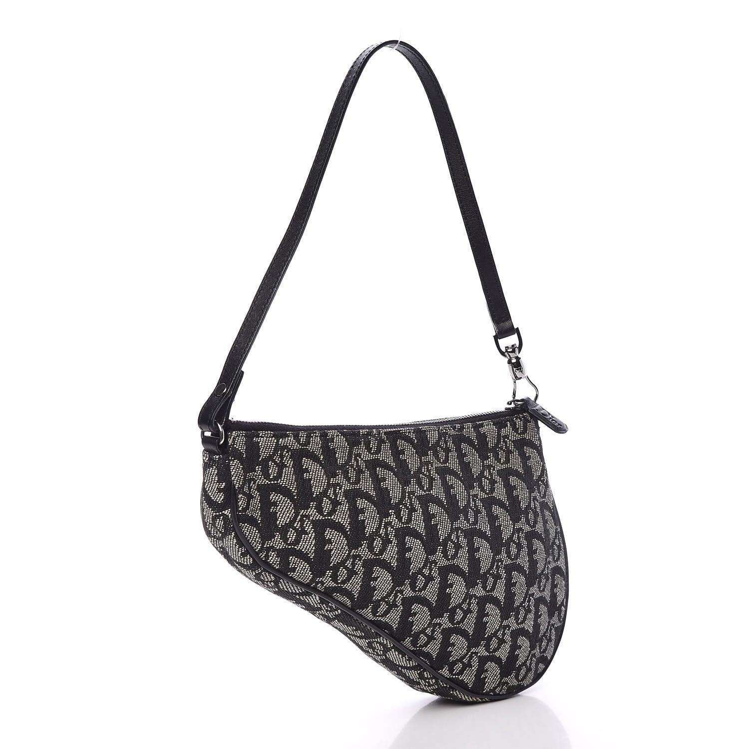 Christian Dior Monogram Mini Saddle Pochette Black 3 of 10