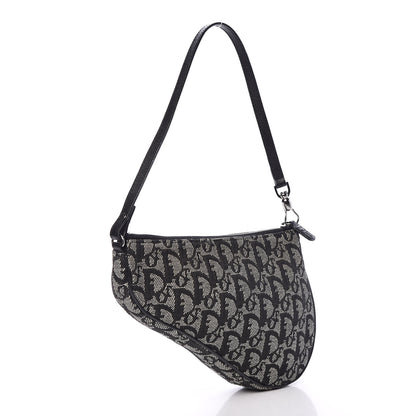 Christian Dior Monogram Mini Saddle Pochette Black 3 of 10