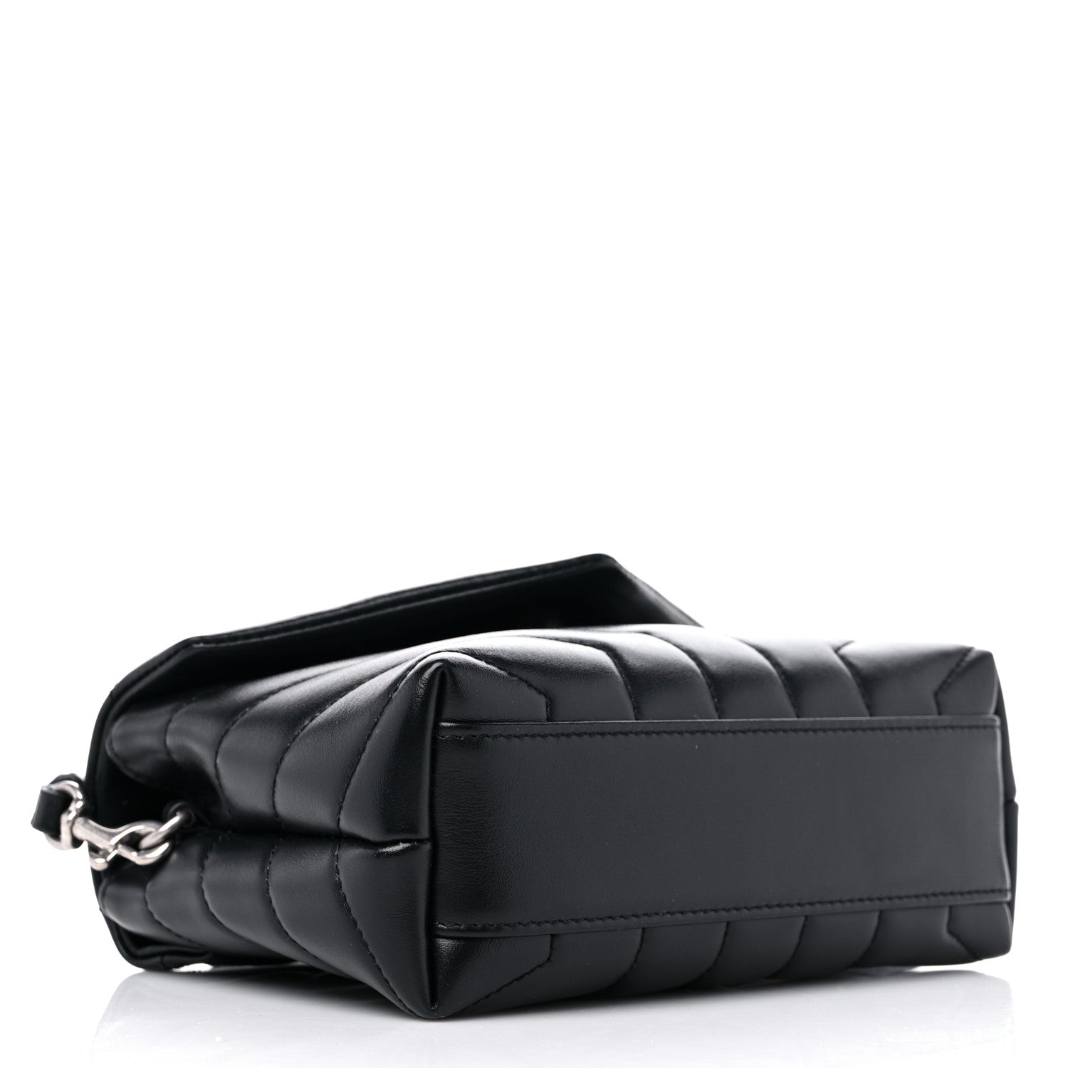 Saint Laurent Calfskin Y Quilted Monogram Toy Loulou Crossbody Bag Black 4 of 11