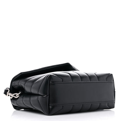 Saint Laurent Calfskin Y Quilted Monogram Toy Loulou Crossbody Bag Black 4 of 11