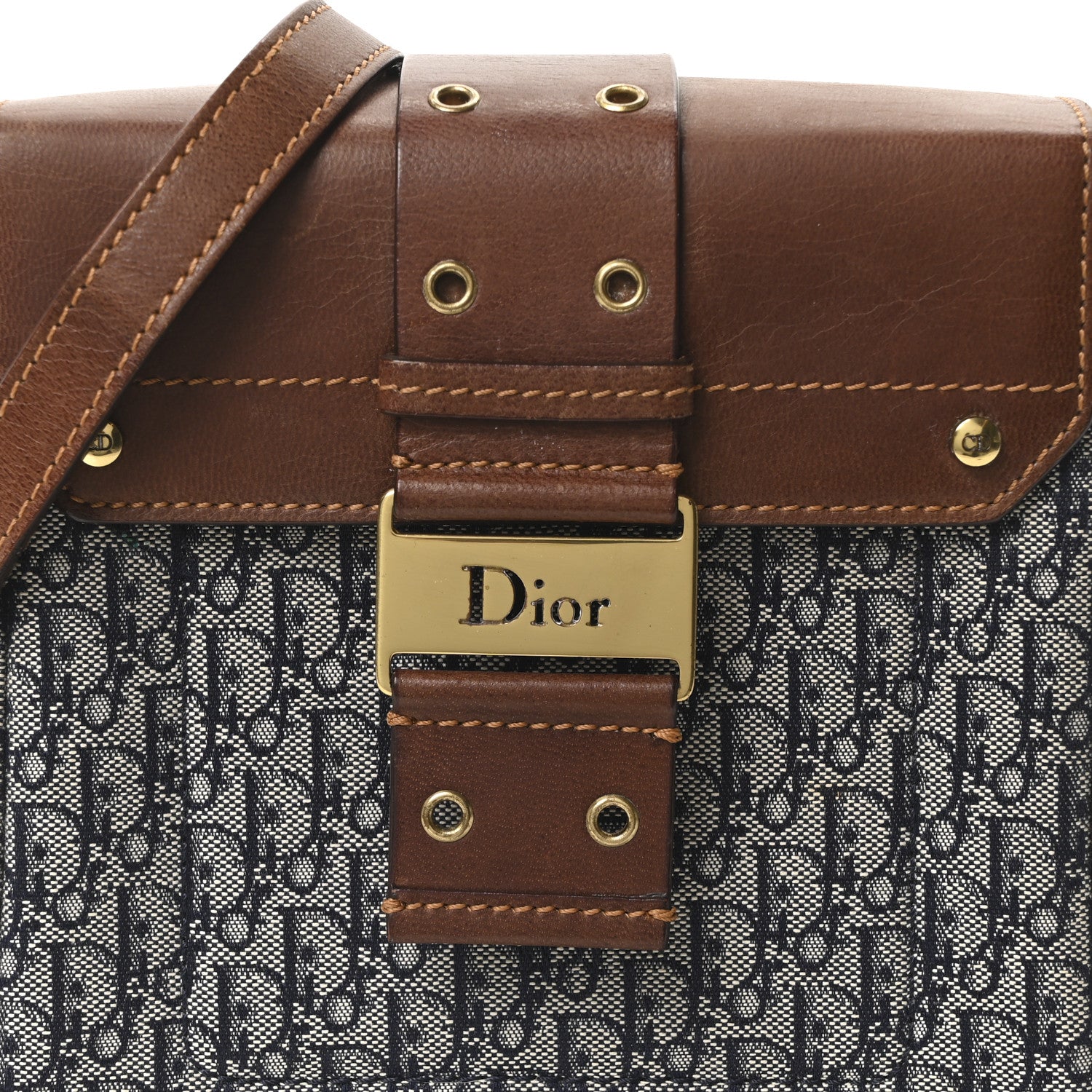 Christian Dior Monogram Street Chic Messenger Brown Navy 1799269