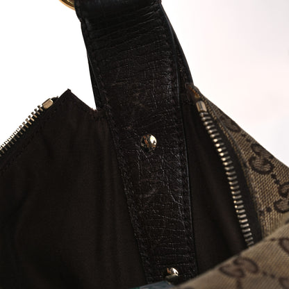 Gucci Monogram Medium Horsebit Chain Hobo Dark Brown 23 of 26