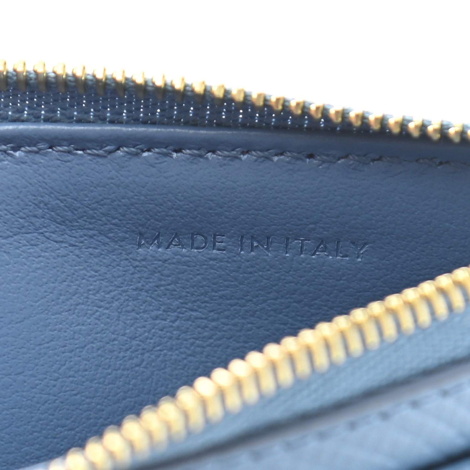 Celine Grained Calfskin Zipped Card Holder Azure 6 of 8