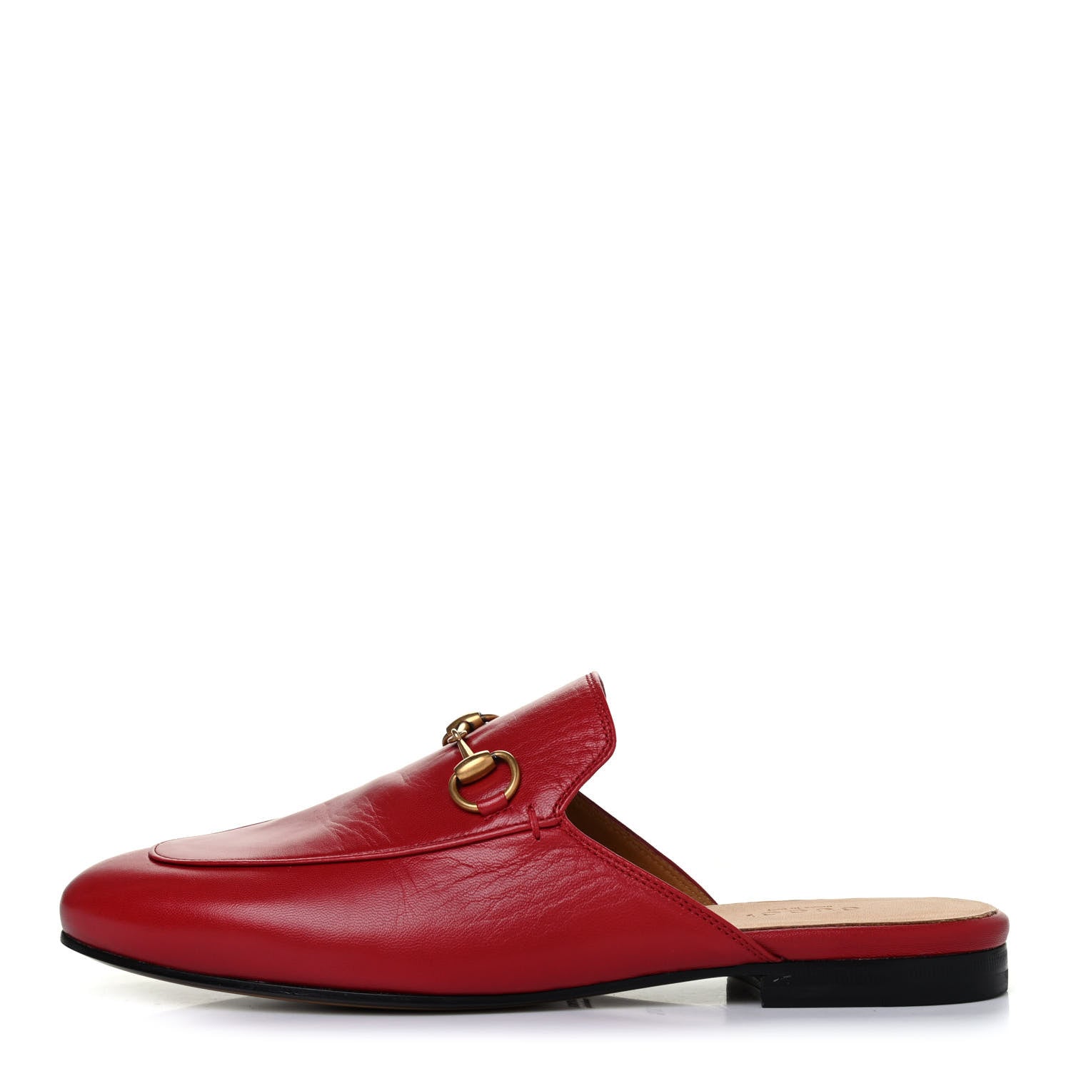 Gucci Malaga Kid Womens Princetown Slippers 37.5 Hibiscus Red 1 of 4