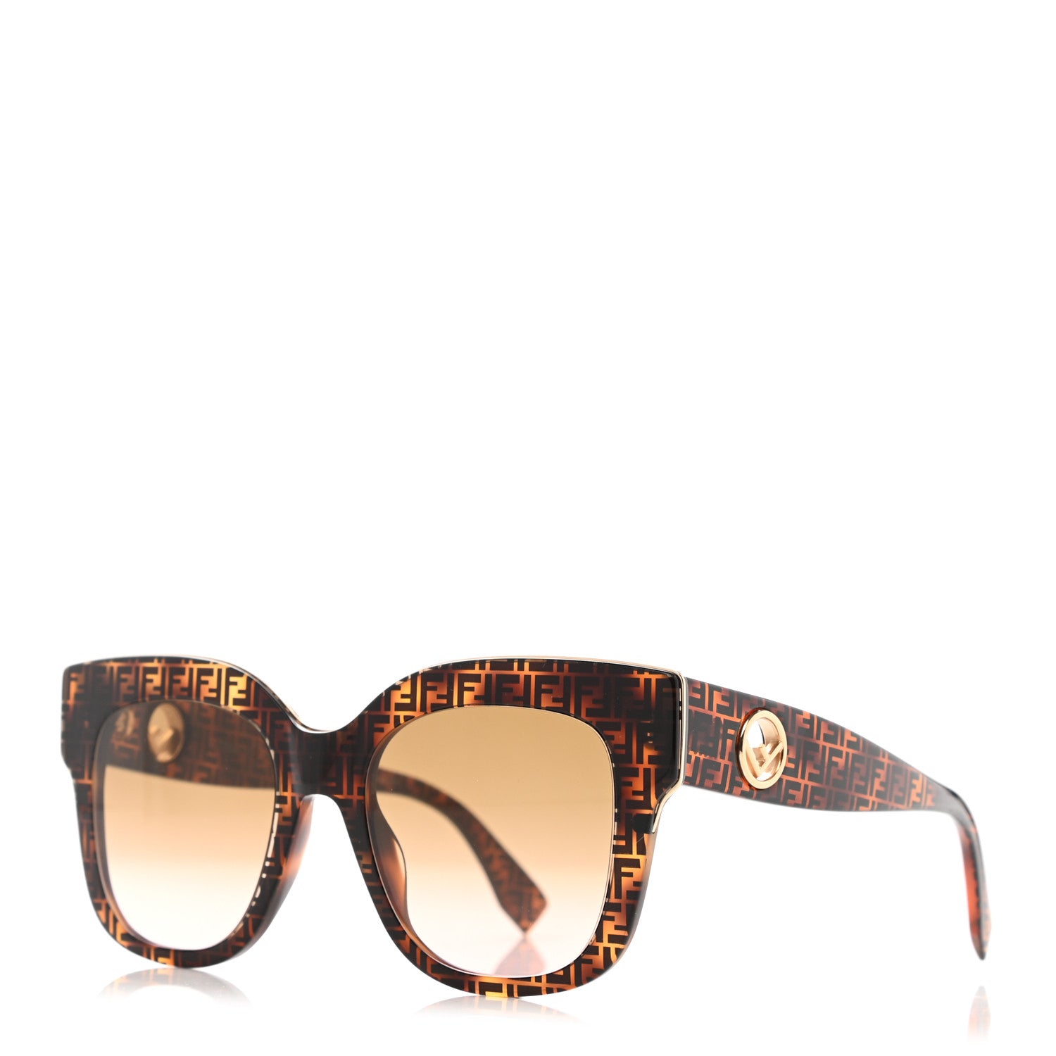 Fendi Acetate F is Fendi 51mm Cat Eye Sunglasses FF 0359/S Tortoise Camouflage 1 of 7