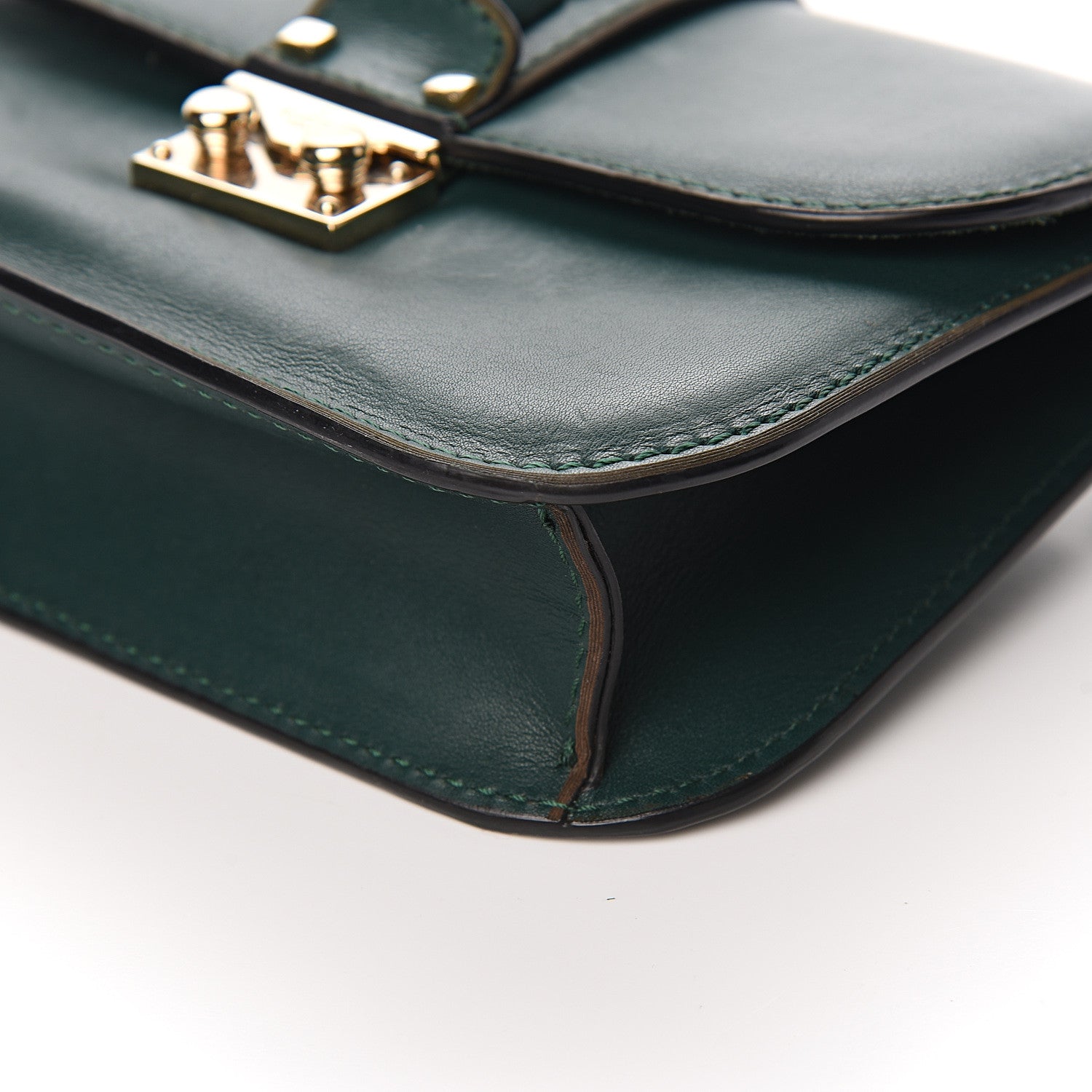 Valentino Garavani Vitello Small Glam Lock Rockstud Flap Light Emerald 7 of 8