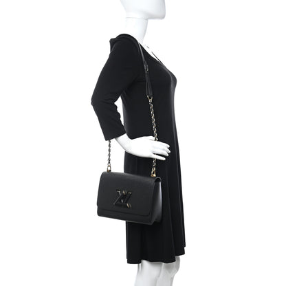 Louis Vuitton Epi Twist Shoulder Bag MM Matte Black Gold 2 of 10